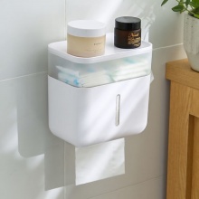 卫生间纸巾盒厕所放纸抽纸盒卷纸架免打孔壁挂式置物架防水高颜值